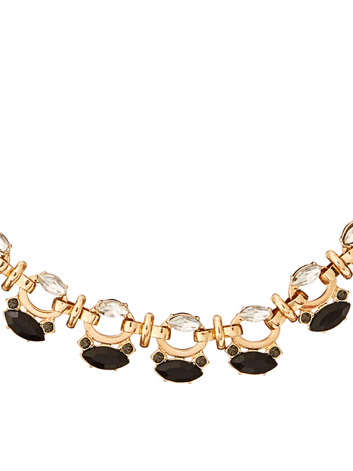 Cas   ey Bib Necklace - Gold | Dia&Co
